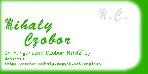 mihaly czobor business card